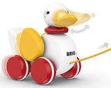 BRIO World - 30323 Pull Along Duck Baby Toy | The Perfect Playmate for Your Toddler,White