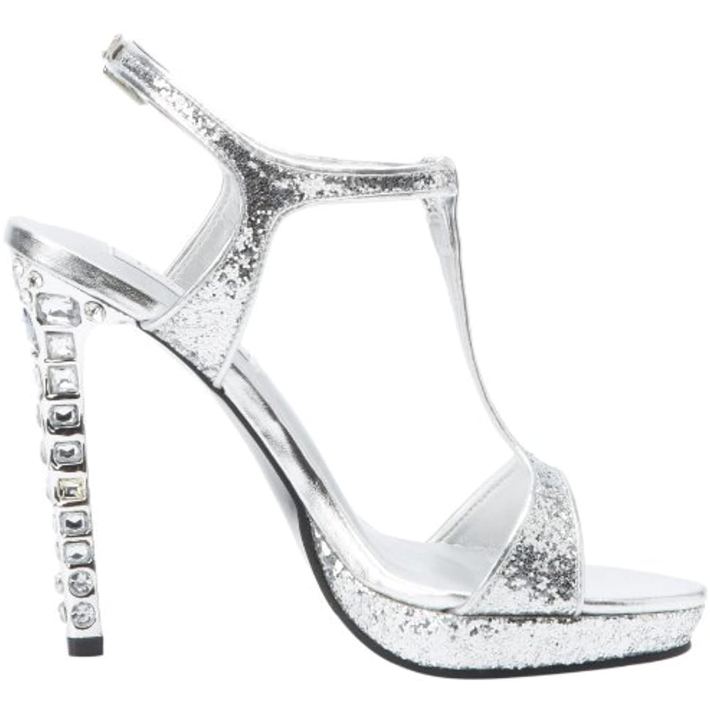 Touch Ups Women's Darcy Platform Sandal,Silver Glitter,5.5 M US