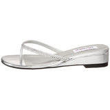 Dyeables Women's Chelsie Thong Dress Sandal,Silver Metallic,6 W US