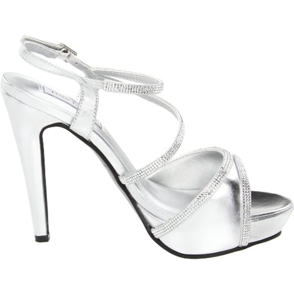 Touch Ups Women's Allie Manmade Platform Sandal,Silver,5.5 M US
