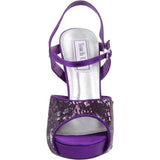 Touch Ups Women's Bev Platform Pump,Purple Sequins,6 M US
