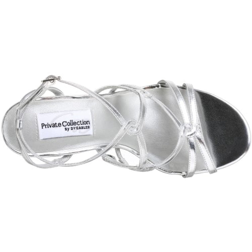 Dyeables Women's Runway Sandal,Silver,8 M