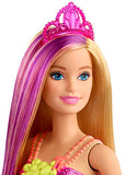 Barbie Dreamtopia Princess Doll, 12-Inch, Blonde with Purple Hairstreak Wearing Pink Skirt and Tiara, for 3 to 7 Year Olds