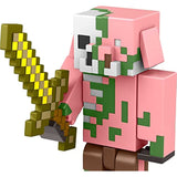 Set of 2 - Minecraft Build-A-Portal 3.25-in Figures (Zombified Piglin + Creeper)