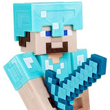 Minecraft 2-Pack Iron Golem & Steve 3.25" Scale Video Game Authentic Action Figure with Accessory and Craft-a-Block