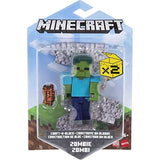 Minecraft Zombie 3.25" scale Video Game Authentic Action Figure with Accessory and Craft-a-block