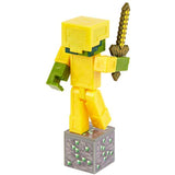 Minecraft Earth 3.25" Zombie with Gold Armor Figure