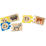 Melissa & Doug Self-Correcting Letter and Number Wooden Puzzles Set With Storage Box