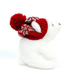 GUND Mini Snuffles with Knit Hat Teddy Bear Christmas Stuffed Plush Holiday Bear, White, 5"