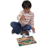 Magnetic Wooden Two Truck 10-Piece Activity Game Board + FREE Melissa & Doug Scratch Art Mini-Pad Bundle [37778]