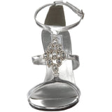 Touch Ups Women's Damaris Manmade T-Strap Sandal,Silver Metallic,5 M US