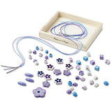 Melissa & Doug Hearts and Flowers Wooden Bead Set of 2 With 90+ Beads for Jewelry-Making