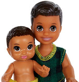 Barbie Skipper Babysitters Inc. Dolls, 2 Pack of Sibling Dolls Includes Small Toddler Doll and Baby Doll in Diaper, for 3 to 7 Year Olds