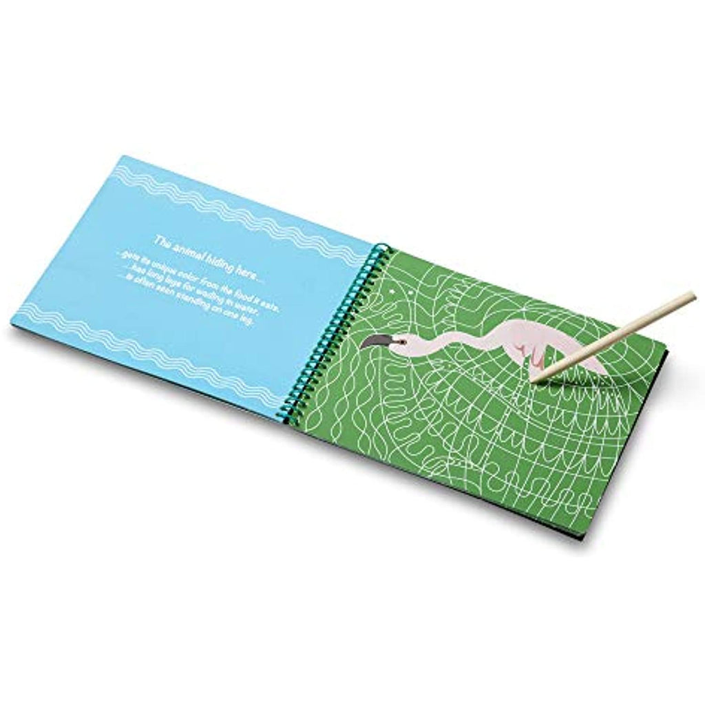 Melissa & Doug On the Go Scratch Art Activity Books Set - Safari Animals, Animal Families, Vehicles