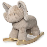 Baby GUND Elephant Rocker with Wooden Base Plush Stuffed Animal Nursery, Gray, 23"