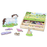 Melissa & Doug Show Horse and Dog Magnetic Dress- Wooden Figures Pretend Play Set (52 pcs)