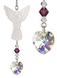 Woodstock Chimes BAFE Rainbow Makers Crystal Suncatcher, Birthstone Angel - February