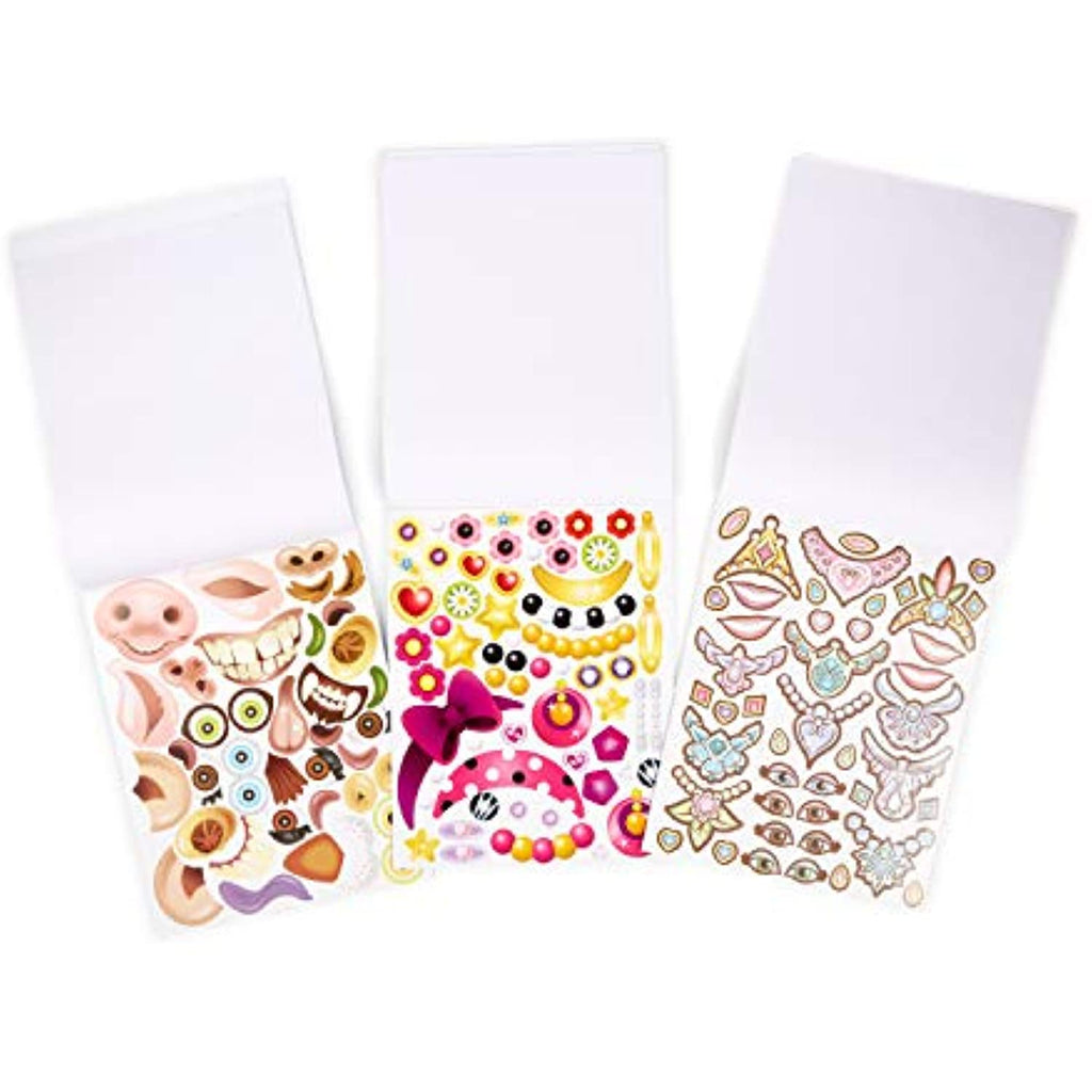 Melissa & Doug Make-a-Face Sticker Pads Set: Fashion Faces, Sparkling Princesses, Crazy Animals