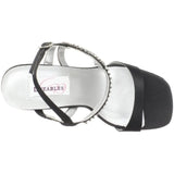 Dyeables Women's Jen Platform Sandal,White Satin,7.5 B US