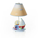Guidecraft Hand-painted & Hand Crafted Sailing Kids Table Lamp G88207