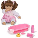 Melissa & Doug Bundle Includes 2 Items Mine to Love Brianna 12-Inch Soft Body Baby Doll with Hair and Outfit Mine to Love Baby Doll Bathtub and Accessories Set (6 pcs)