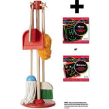 Melissa & Doug Dust, Sweep & Mop: Let's Play House! Pretend Play Set & 1 Scratch Art Mini-Pad Bundle (08600)