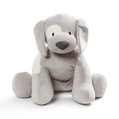 Baby GUND Spunky Puppy Dog Jumbo Over 2 Feet Tall Stuffed Animal Plush, Gray