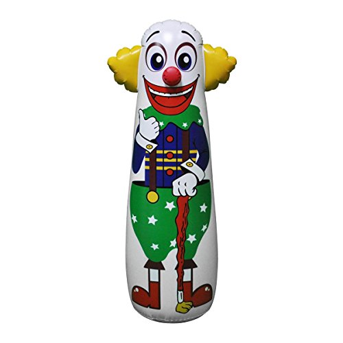 Jet Creations Inflatable Clown Punching Bag, 42"