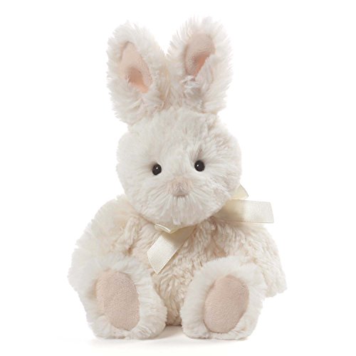 GUND Velvet Stuffed Animal Bunny Rabbit Plush, White, 8"