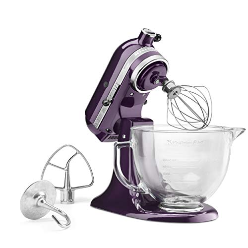 KitchenAid KSM155GBPB 5-Qt. Artisan Design Series with Glass Bowl - Plumberry