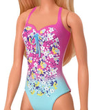 Barbie Doll, Blonde, Wearing Swimsuit, for Kids 3 to 7 Years Old, Model:GHW37