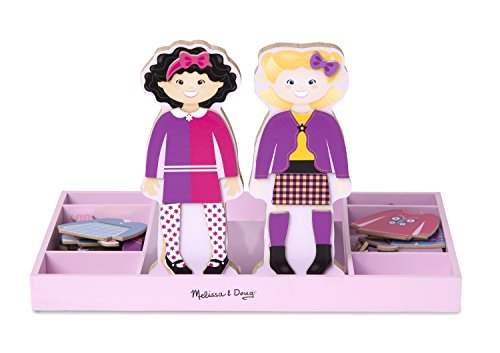 Melissa & Doug Hailey & Hannah Magnetic Dress-Up Dolls