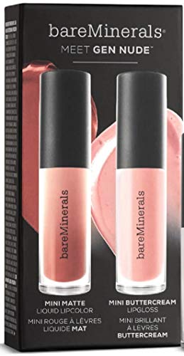 bareMinerals Meet Gen Nude Mini Matte Liquid Lipcolor and Mini Buttercream Lipgloss Duo Set