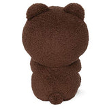 GUND Line Friends Brown Seated Plush Stuffed Animal Bear, Brown, 7"