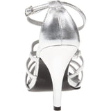 Dyeables Women's Heidi Manmade Slingback Sandal,Silver Metallic,7.5 B US