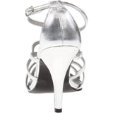 Dyeables Women's Heidi Manmade Slingback Sandal,Silver Metallic,11 B US