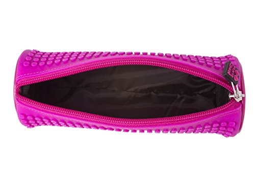 Zoofy International Pixie Rounded Pencil Case, Black/Fuchsia