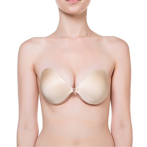 NuBra Women's Seamless Push Up Bra, Nude, D