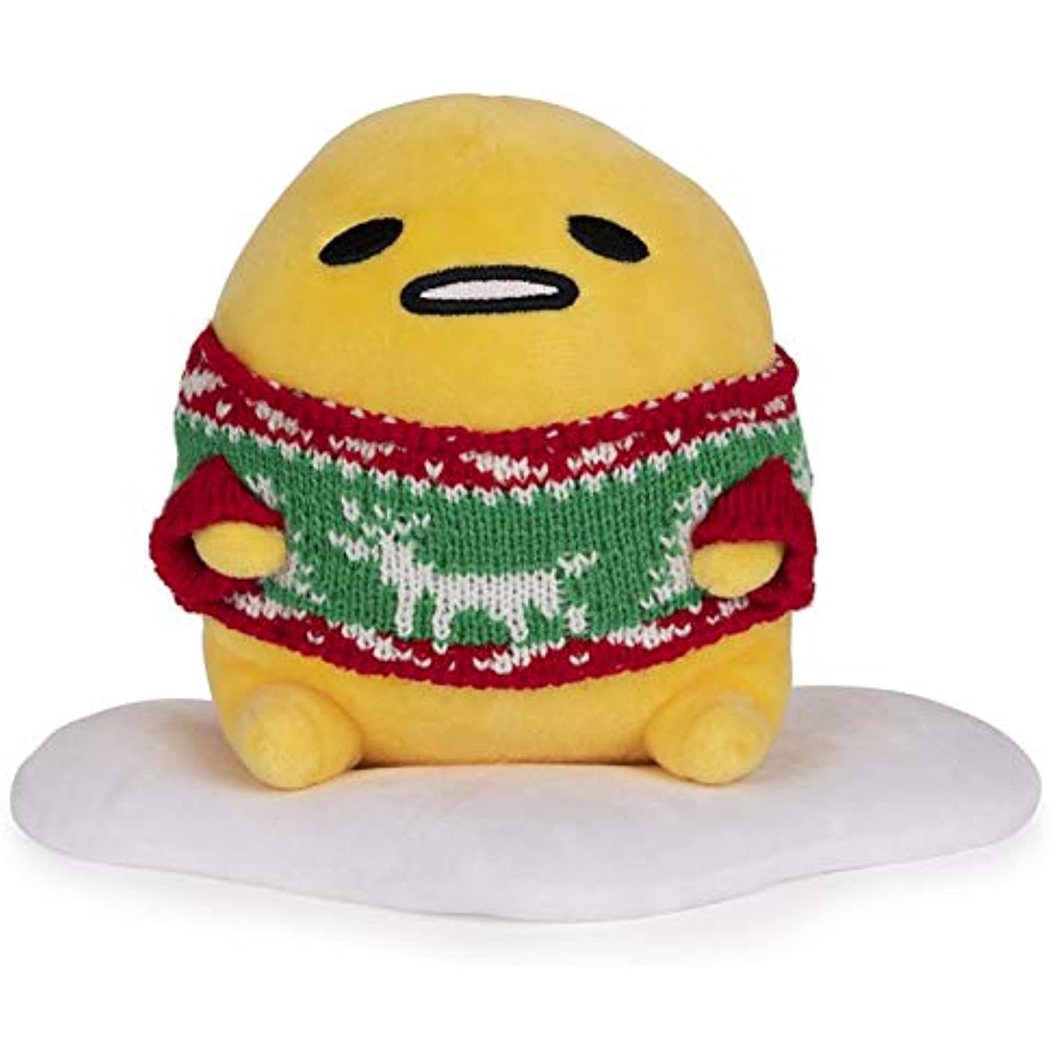 GUND Sanrio Gudetama The Lazy Egg Ugly Holiday Sweater Plush Stuffed Animal, 6"