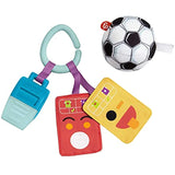 Fisher-Price Just for Kicks Gift Set, 3 Soccer-Themed Infant Activity Toys for Newborn Babies from Birth & Up, Multi