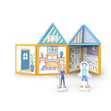 Melissa & Doug Magnetivity Magnetic Tiles Building Play Set – Draw & Build House (15 Pieces, 8 Panels, 4 Dry-Erase Markers)