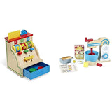 Melissa & Doug Spin & Swipe Wooden Cash Register (Developmental Toy, Great Gift for Girls and Boys - Best for 3, 4, 5, and 6 Year Olds) Bundle Make-A-Cake Mixer Set