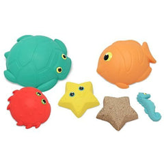Melissa & Doug Seaside Sidekicks Sand-Molding Set: Sunny Patch Beach Play Series & 1 Scratch Art Mini-Pad Bundle (06423)