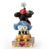 Disney Traditions by Jim Shore Mickey Mouse Kissing Minnie Stone Resin Figurine, 6.5