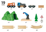 Brio Starter Lift&Load Set Wooden Toy Train, Multi