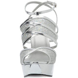 Dyeables Women's Rumer Platform Sandal,Silver,8.5 B US