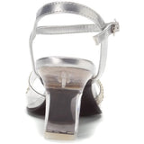 Touch Ups Carmella Women's Clear/Silver Sandals 6 W