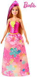 Barbie Dreamtopia Princess Doll, 12-Inch, Blonde with Purple Hairstreak Wearing Pink Skirt and Tiara, for 3 to 7 Year Olds