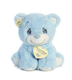 Aurora World Precious Moments Charlie Bear with Rattle, So Beary Sweet, Blue, 8.5"