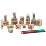 4 Item Bundle: Melissa and Doug Stamp a Scene 2423 Rain Forest, 2424 Fairy Garden, 8592 Farm Sets + Bonus Activity Book